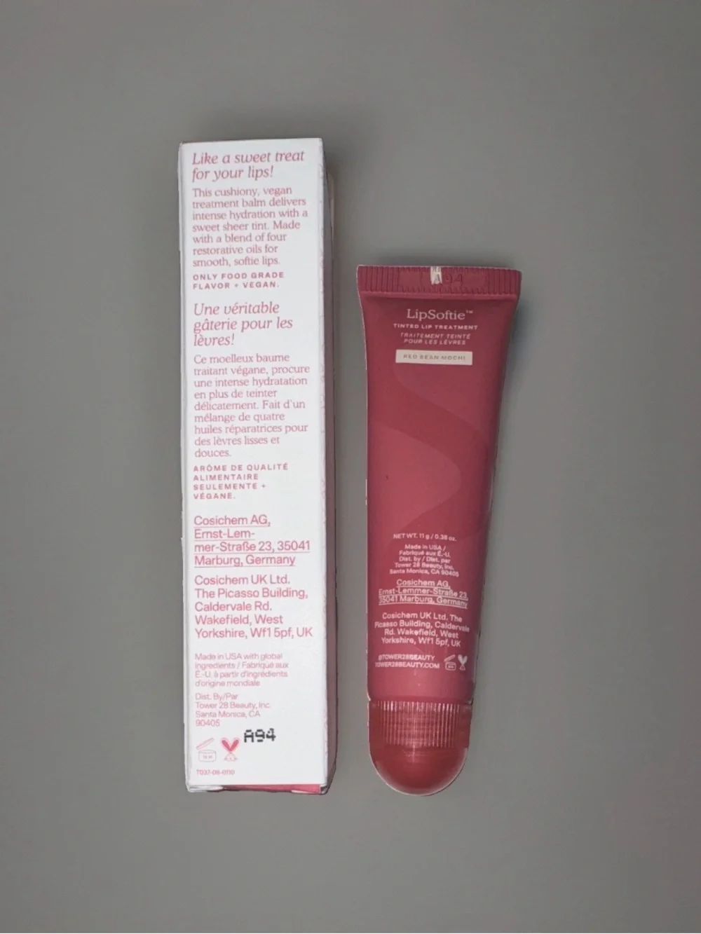 Tower 28 LipSoftie Tinted Lip Treatment — Red Bean Mochi